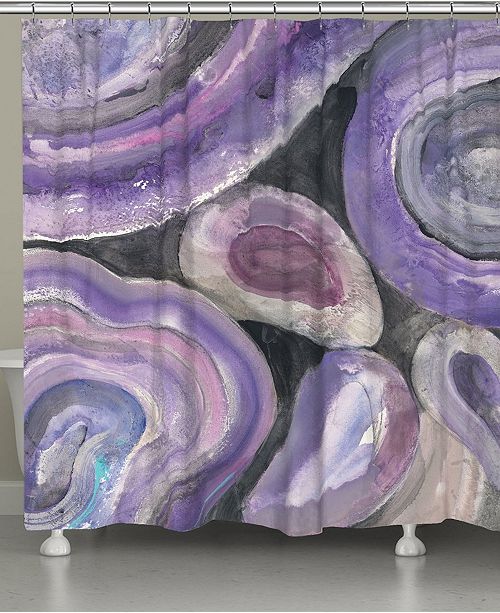 Laural Home Purple Geode Shower Curtain & Reviews Shower Curtains Bed & Bath Macy's