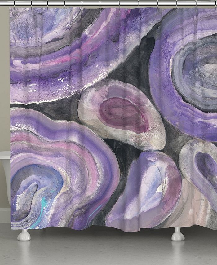 Laural Home - Purple Geode Shower Curtain