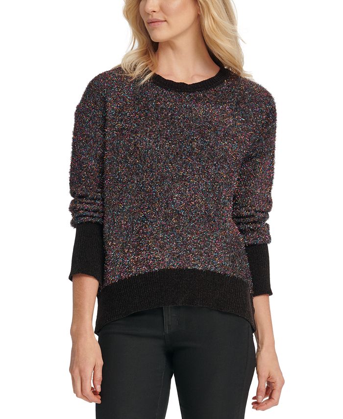 DKNY Multicolor Fuzzy Sweater - Macy's