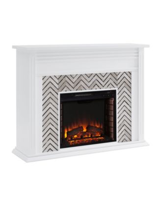 Elior Marble Tiled Electric Fireplace