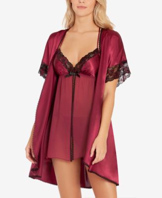 Linea Donatella - Babydoll Chemise Nightgown, Wrap & Panty Set