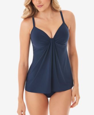 SWIMSUITSFORALL Swimsuits for All Womens Plus Size Tiered Tankini Top