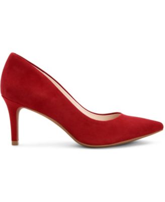 Escarpins à Talons Alfani Step Flex Jennah - Taille 8.5 W - Daim Nu Abricot - Talon Moyen - Occasion Très Peu Portés