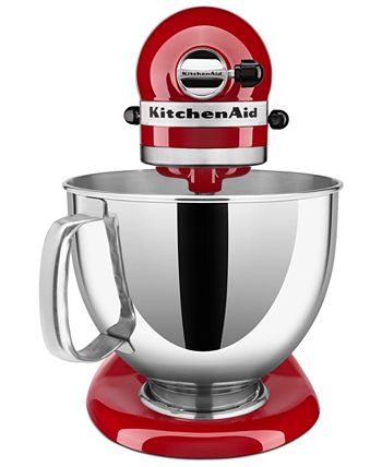 KitchenAid - Artisan Series Silver 5-Quart Tilt-Head Stand Mixer with Flex Edge Beater