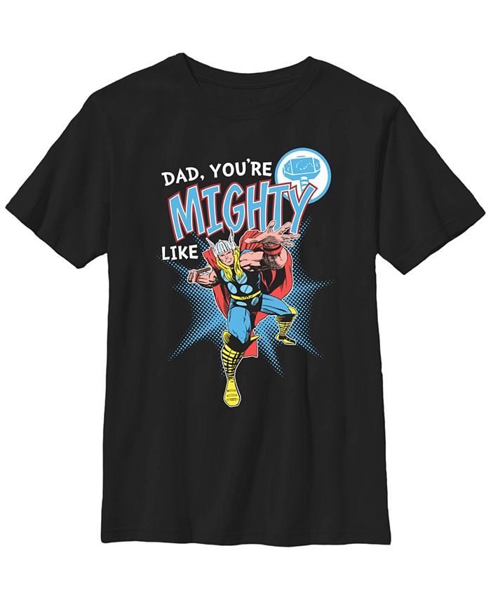Fifth Sun Marvel Big Boy's Thor Mighty Dad Father's Day Short Sleeve T ...