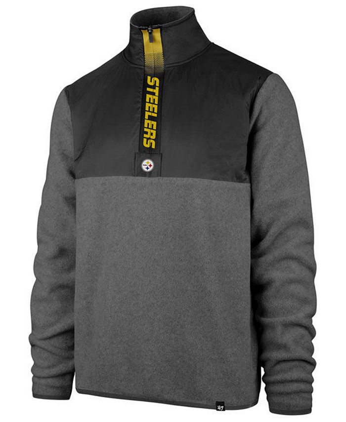 47 Brand Men's Pittsburgh Steelers Alpine Fleece Quarter-Zip Pullover -  Macy's