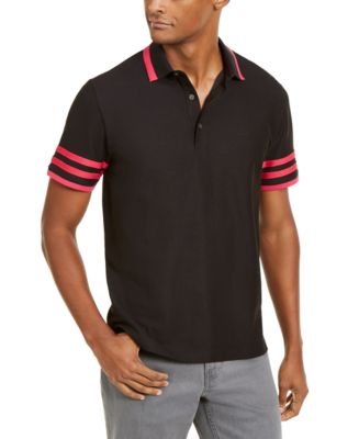 DKNY Men’s Striped Trim Interlock good Polo S