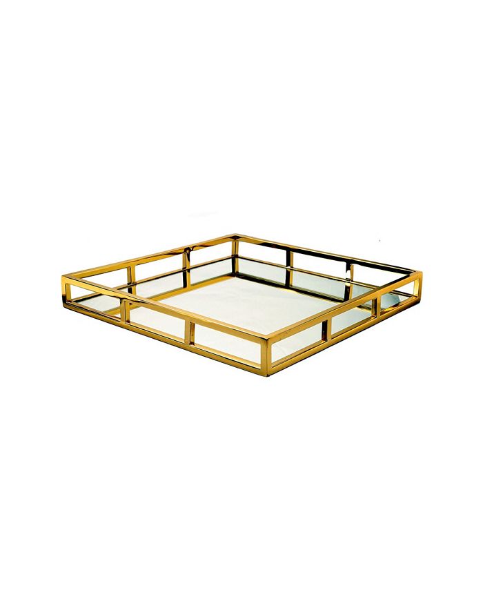 Square mirror tray top
