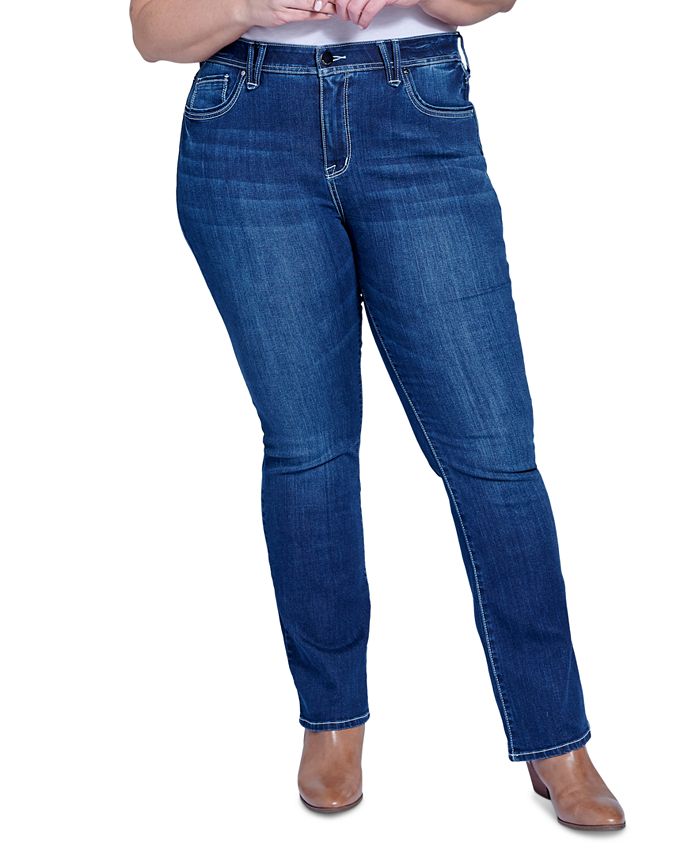 Seven7 Jeans Trendy Plus Size High-Rise Ab-Solute Bootcut Jeans - Macy's