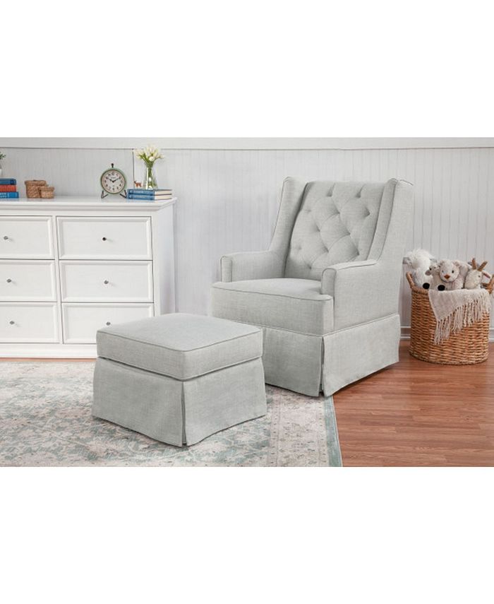 Million Dollar Baby Classic Sadie Swivel Glider With Storage Ottoman Macy's