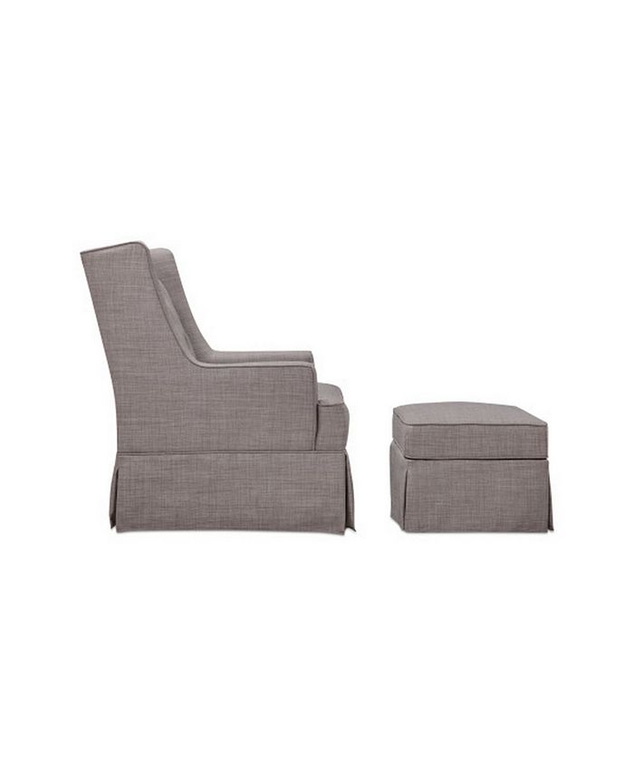 Million Dollar Baby Classic Sadie Swivel Glider With Storage Ottoman Macy's