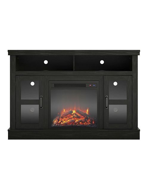 A Design Studio Poplar Corner Tv Stand With Fireplace For Tvs Up