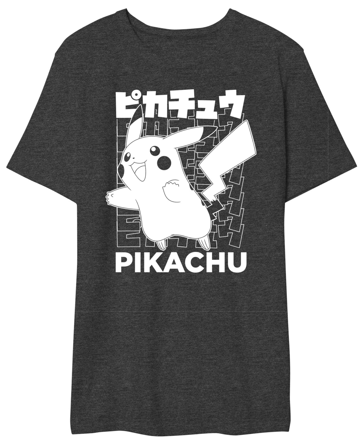 Мужская футболка AIRWAVES Pikachu Kanji Graphic, цвет: Pikachu Kanji Mens Graphic T-Shirt — фото 1