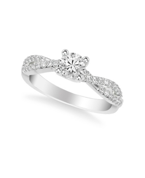 image of Diamond Twist Engagement Ring (5/8 ct. t.w.) in 14k Rose, Yellow or White Gold