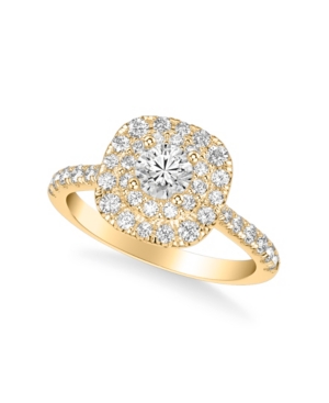 image of Diamond Halo Engagement Ring (1 1/4 ct. t.w.) in 14k White, Yellow or Rose Gold