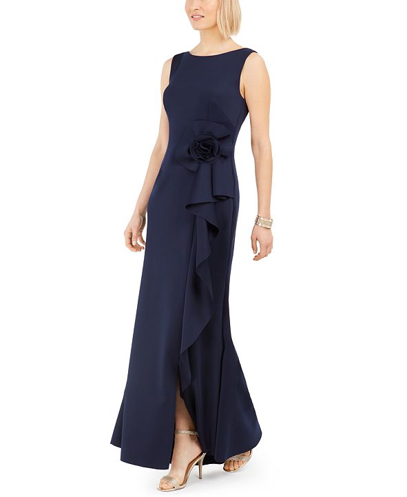 Jessica Howard Petite Ruffle Scuba Gown & Reviews Dresses Petites