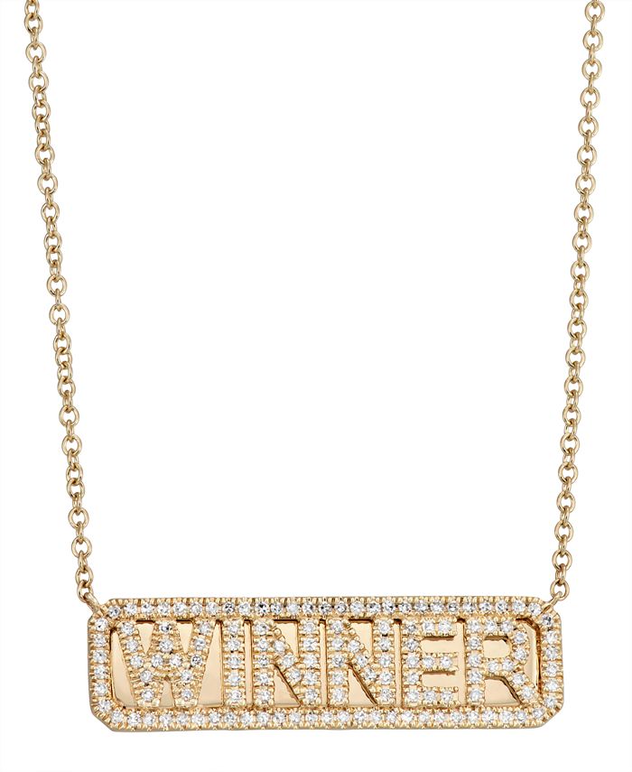 Serena Williams Jewelry Diamond 1 3 ct. t.w. Winner ID Necklace