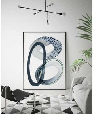 Giant Art 28" x 22" Looping Abstract III Art Block Framed Canvas