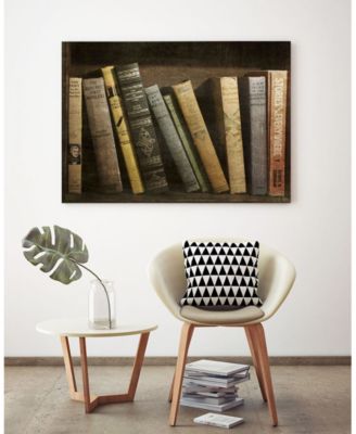 14" x 11" Vintage Like Book Collection II Museum Mounted Canvas Print