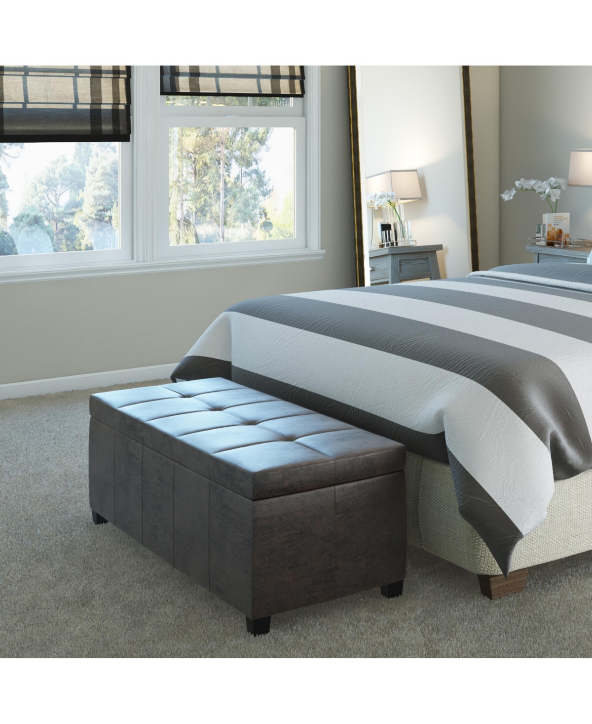 Castleford Transitional Rectangle Storage Ottoman