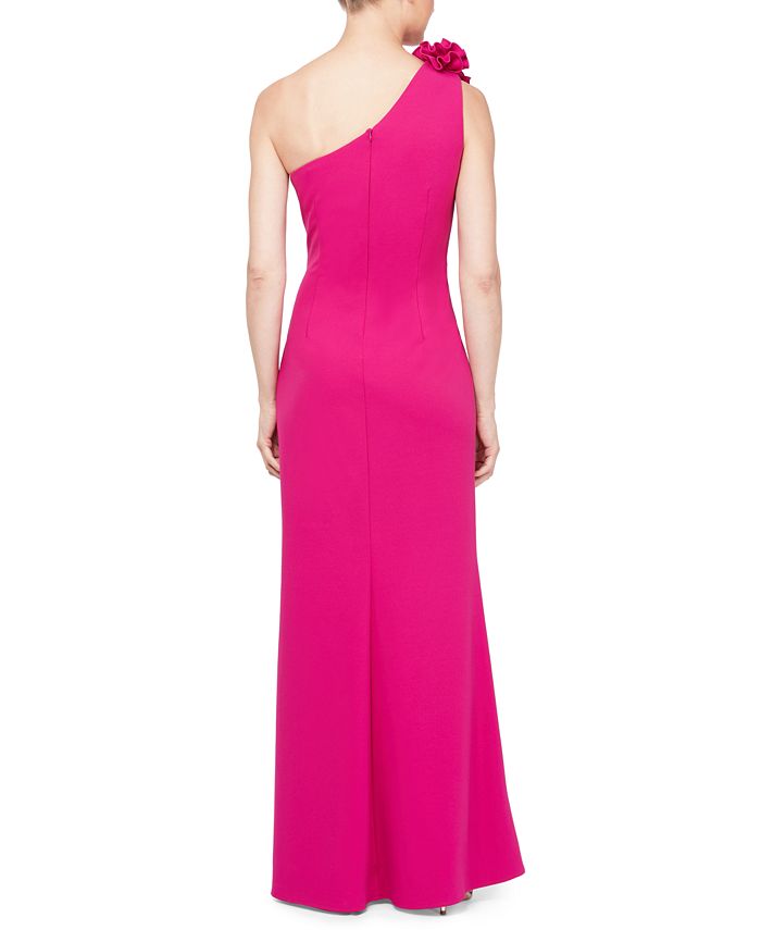 SL Fashions One-Shoulder Asymmetrical-Neck Gown - Macy's