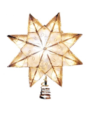 UPC 086131128271 product image for Kurt Adler Indoor 10-Light 8-Point Capiz Star Treetop with Arabesque Decoration | upcitemdb.com
