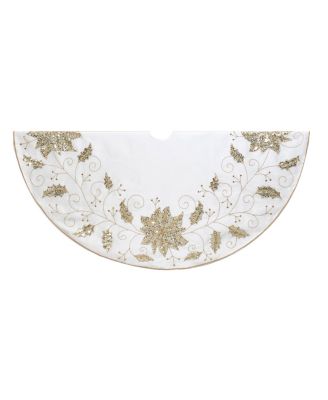 Kurt Adler - 54-Inch Ivory Holly Tree Skirt