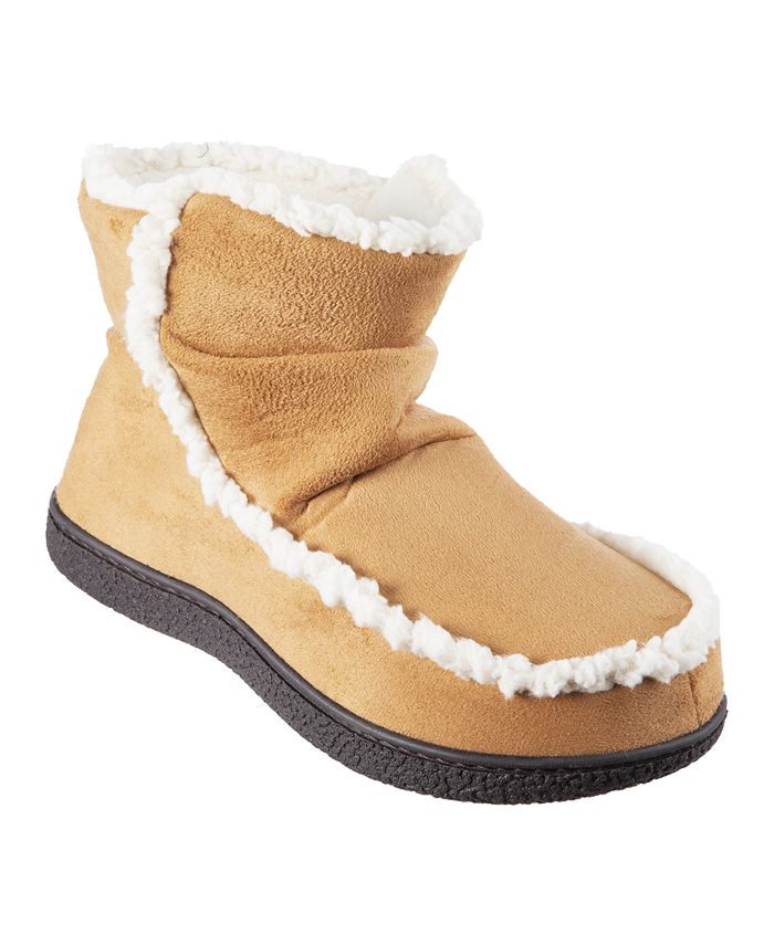 Isotoner microsuede bootie slippers cheap with 360 memory foam