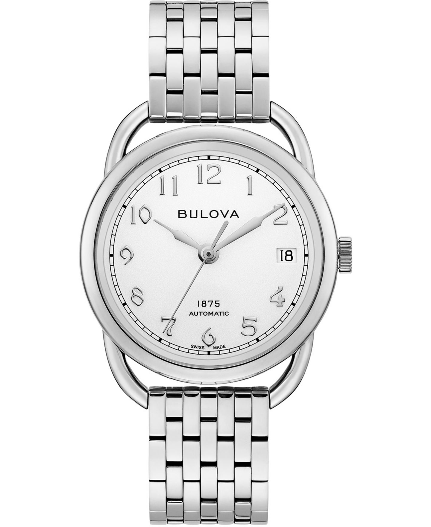 Женские часы Bulova Limited Edition Swiss Automatic Joseph Stainless Steel Bracelet Watch 34.5mm — фото 1