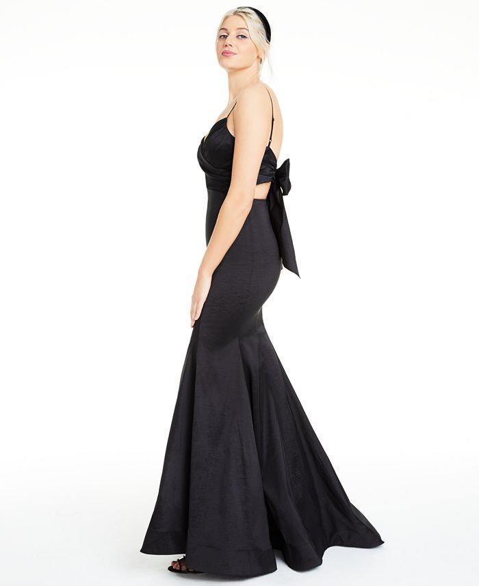 B Darlin Juniors Bow Back Mermaid Gown Macy s