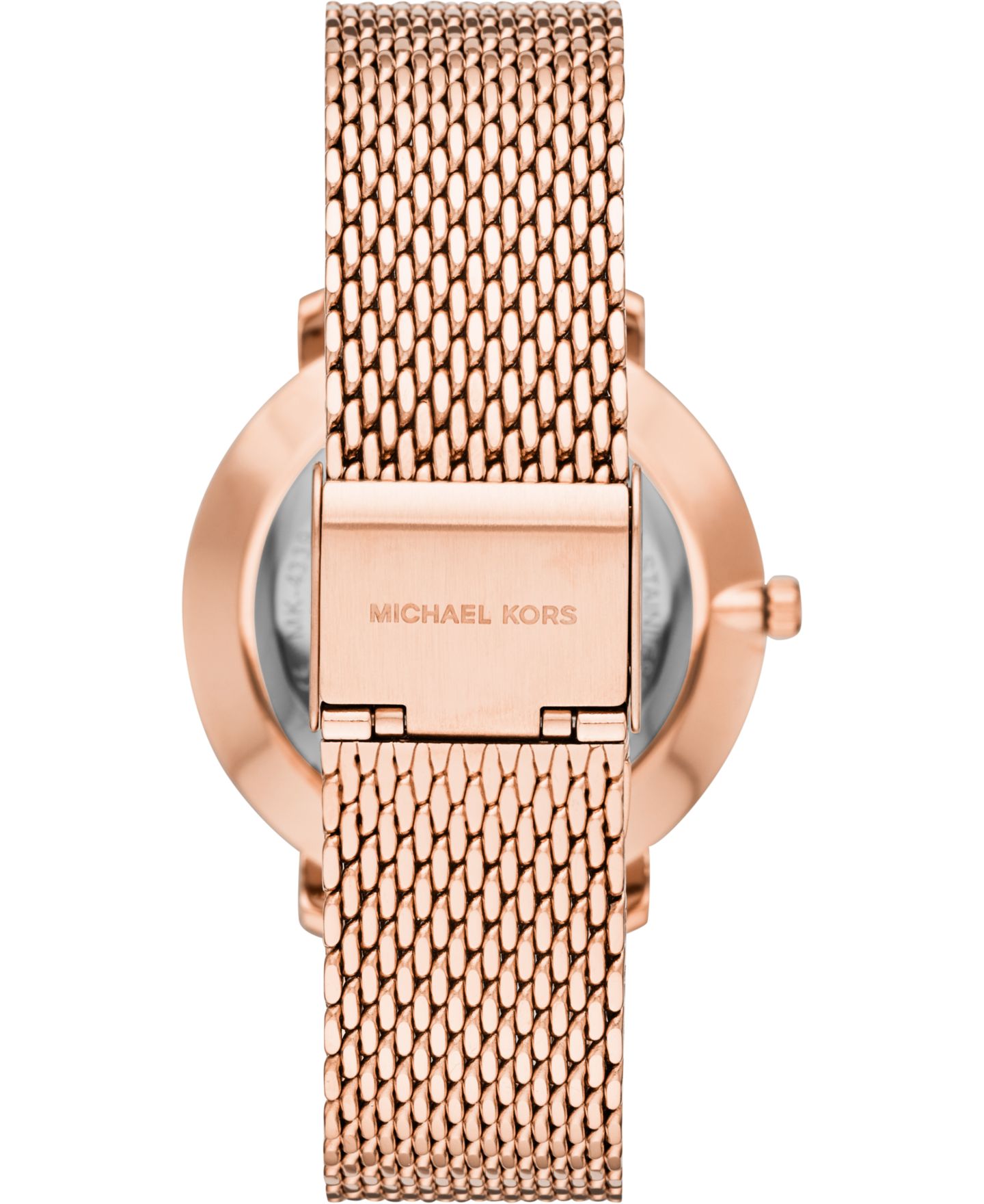 Женские часы Michael Kors Pyper с сетчатым браслетом из стали цвета розового золота, 38 мм — фото 3