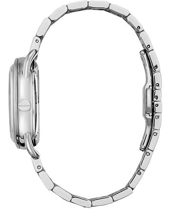 Bulova - Women's Swiss Automatic Joseph Stainless Steel Bracelet Watch 34.5mm