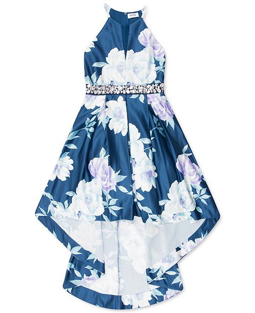 Speechless Big Girls Floral Print High Low Dress Reviews Macy S