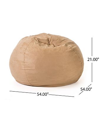 Noble House 5ft Suede Bean Bag - Macy's