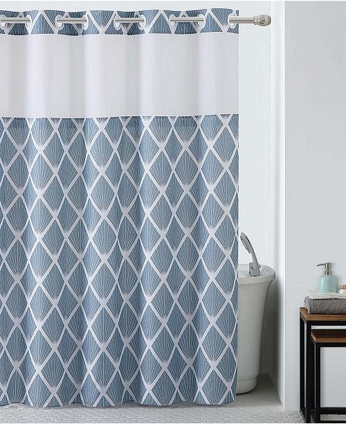 Hookless Diamond Shower Curtain with Peva Liner & Reviews Shower