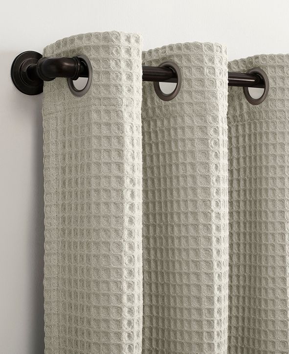 Archaeo Belgian Waffle 52" x 84" Cotton Blackout Curtain Panel