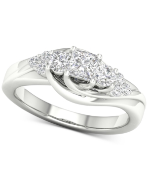 image of Diamond Princess Engagement Ring (3/4 ct. t.w.) in 14k White Gold