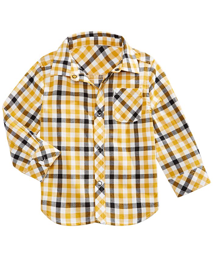 First Impressions Baby Boys Plaid Shirt, Created for Macy's - Macy's