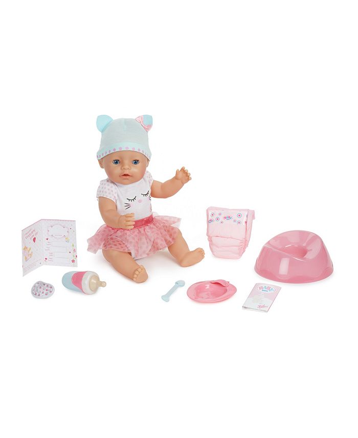 Baby born interactive doll blue eyes sales