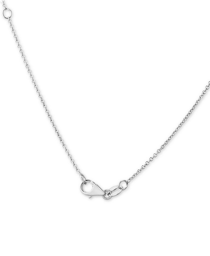 Macy's - Certified Diamond Bezel Pendant Necklace (1/4 ct. t.w.) in 14k White Gold, 16" + 2" extender