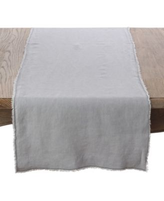 Fringed Linen Design Stone Washed Runner