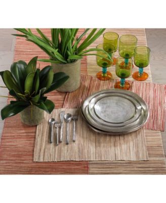 Shimmering Woven Nubby Texture Water Hyacinth Table Runner