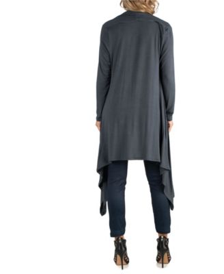 Long Sleeve Knee Length Open Maternity Cardigan