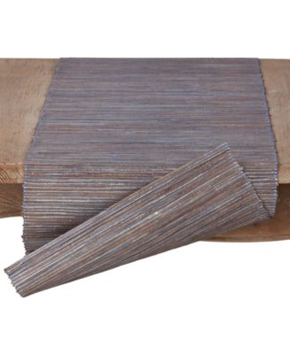 Shimmering Woven Nubby Texture Water Hyacinth Table Runner