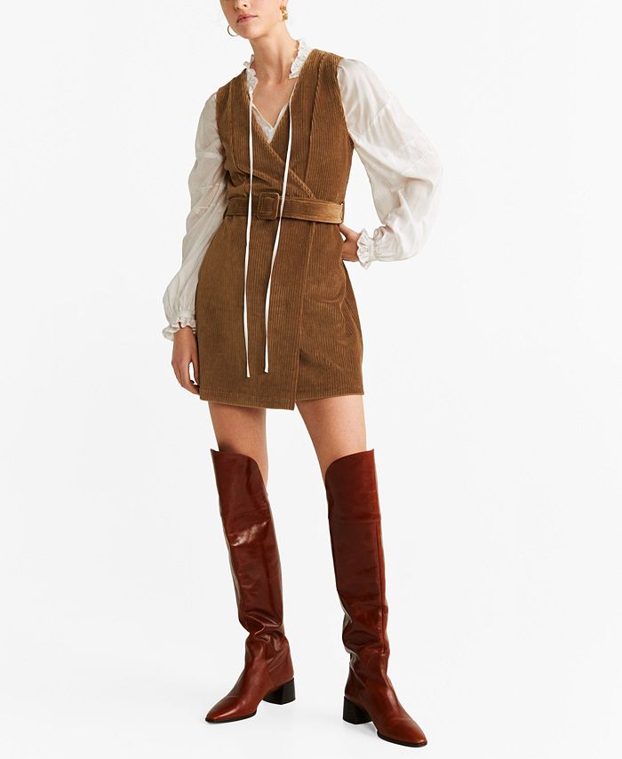 Mango corduroy shop dress