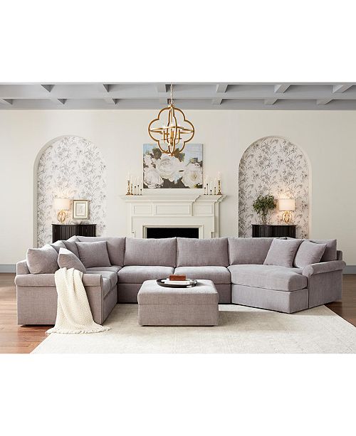 Furniture Wedport 3 Pc Fabric Sofa Return Sectional Sofa With