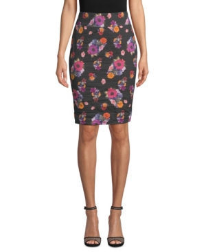 NICOLE MILLER RUCHED JACQUARD SKIRT