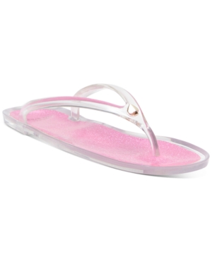 Kate Spade Jasmine Flip-flop Sandals In Clear Pink