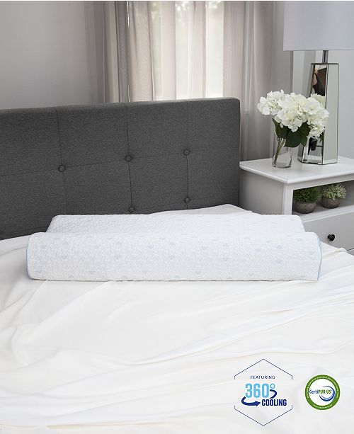 Sensorgel Cold Touch Contour Gel Infused Memory Foam Pillow King