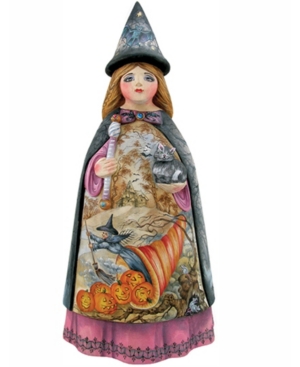 GDeBrekht Woodcarved Halloween Witch Haunt Figurine